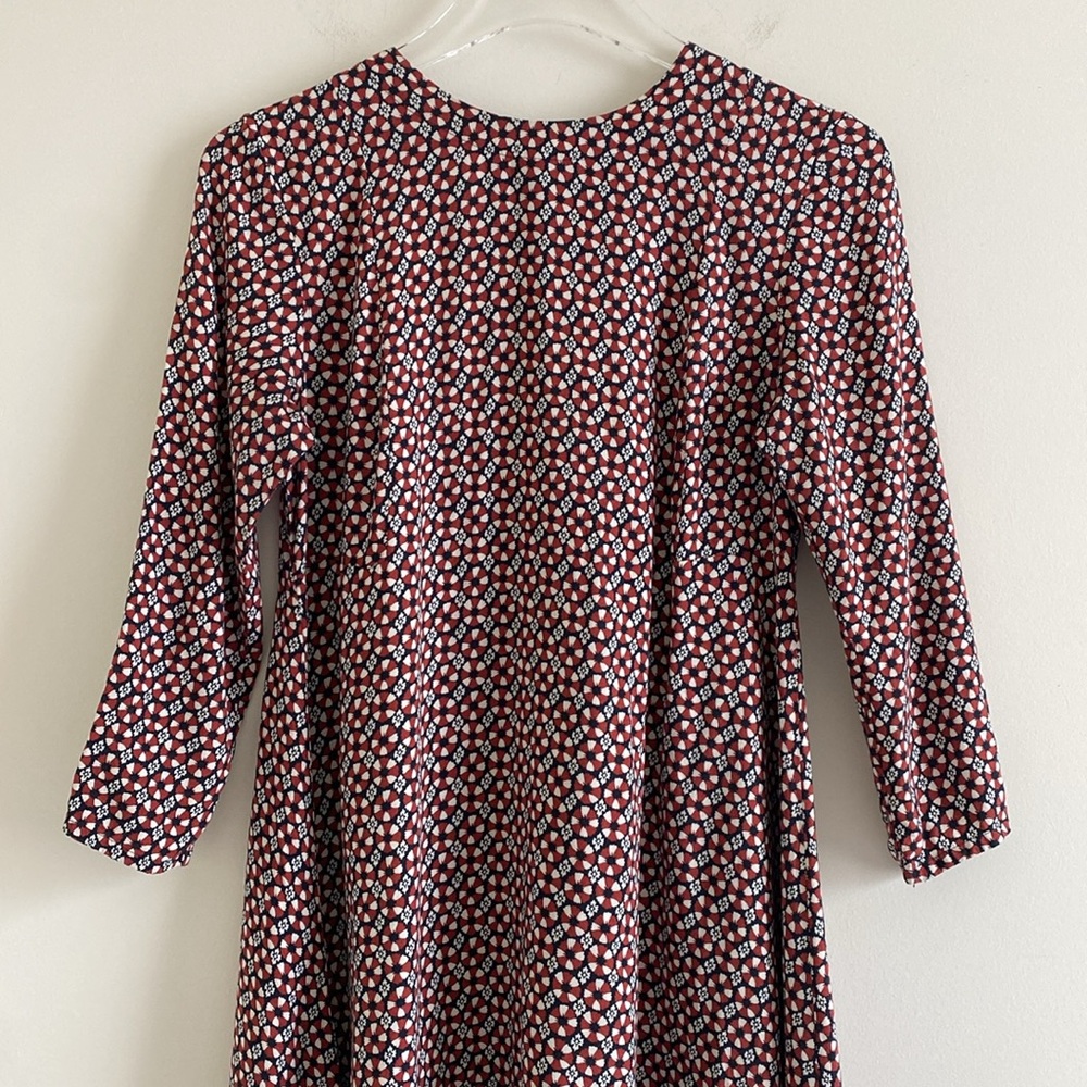 H&M Floral Patterned Swing Dress (Red)